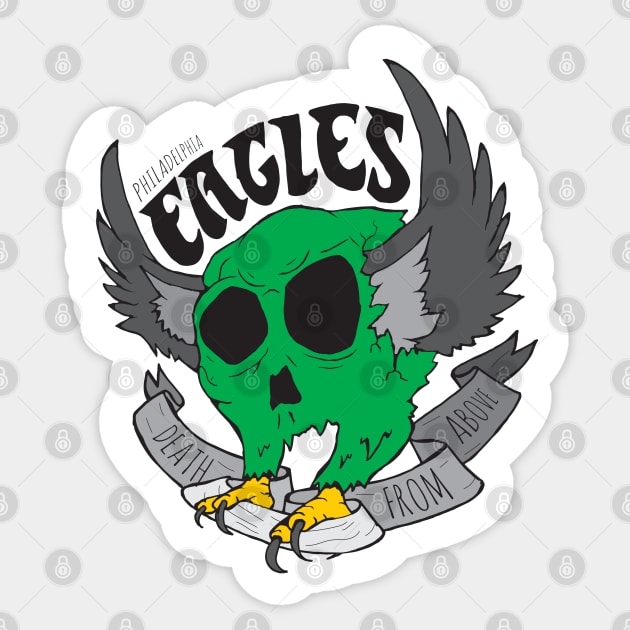 Philadelphia Eagles Death From Above Sticker by jayfridesigns